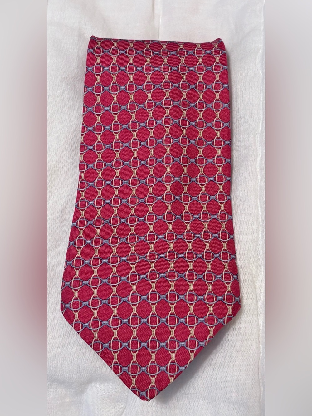Vintage Brooks Brothers Magenta Geometric Silk Tie